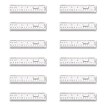 Clear Flexible Acrylic Ruler, Standard/metric, 6" (15 Cm) Long, Clear, 12/box