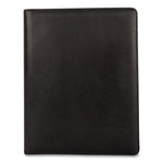 Faux-Leather Padfolio With Solar Calculator, 9 X 12 Pad, 9.75 X 12.5, Black