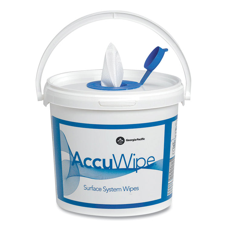Pacific Blue Select Surface System Bucket, 7.8 X 7.8 X 7, White/blue, 6/carton