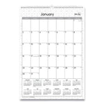 Enterprise Wall Calendar, Geometric Artwork, 12 x 17, White/Gray Sheets, 12-Month (Jan to Dec): 2025