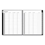 Enterprise Weekly Appointment Planner, 11 x 8.5, Black Cover, 12-Month (Jan to Dec): 2025