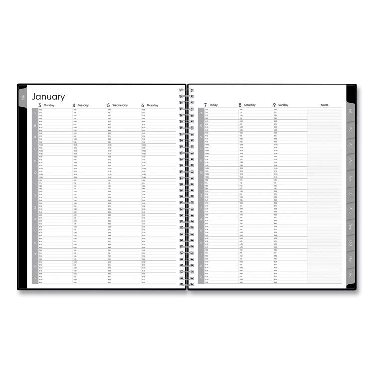 Enterprise Weekly Appointment Planner, 11 x 8.5, Black Cover, 12-Month (Jan to Dec): 2025