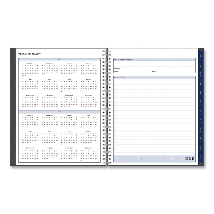 Passages Weekly/Monthly Planner, 11 x 8.5, Charcoal Cover, 12-Month (Jan to Dec): 2025