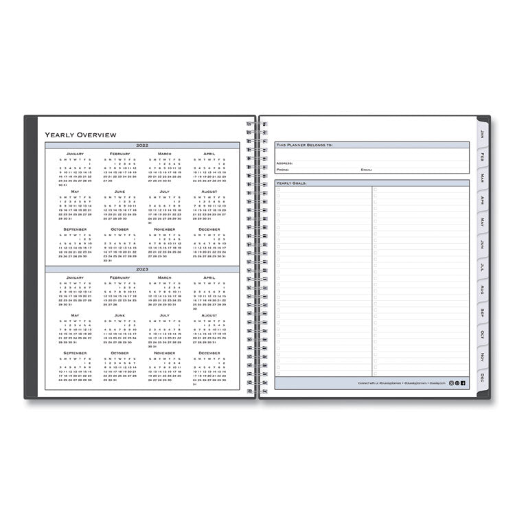 Passages Appointment Planner, 11 x 8.5, Charcoal Cover, 12-Month (Jan to Dec): 2025