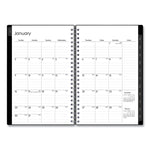Enterprise Weekly/Monthly Planner, 8 x 5, Black Cover, 12-Month (Jan to Dec): 2025