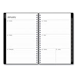 Enterprise Weekly/Monthly Planner, 8 x 5, Black Cover, 12-Month (Jan to Dec): 2025
