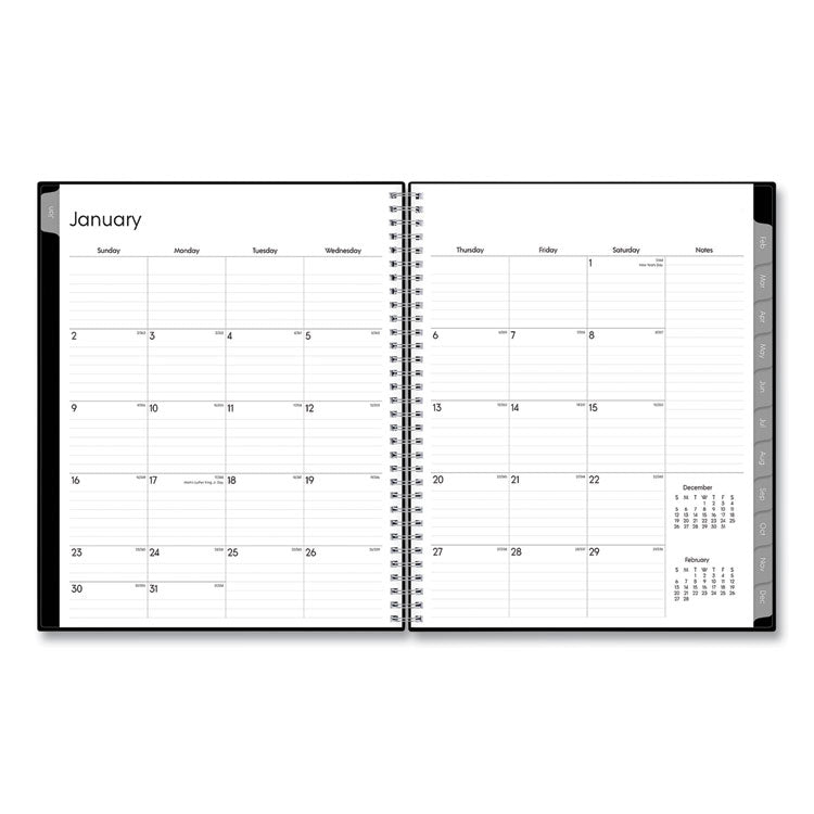 Enterprise Weekly Appointment Planner, 11 x 8.5, Black Cover, 12-Month (Jan to Dec): 2025