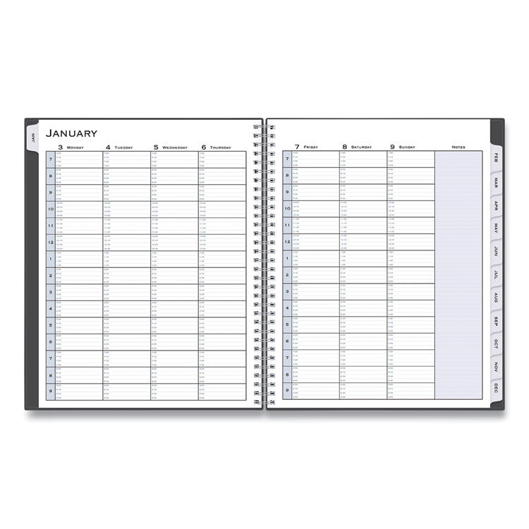 Passages Appointment Planner, 11 x 8.5, Charcoal Cover, 12-Month (Jan to Dec): 2025