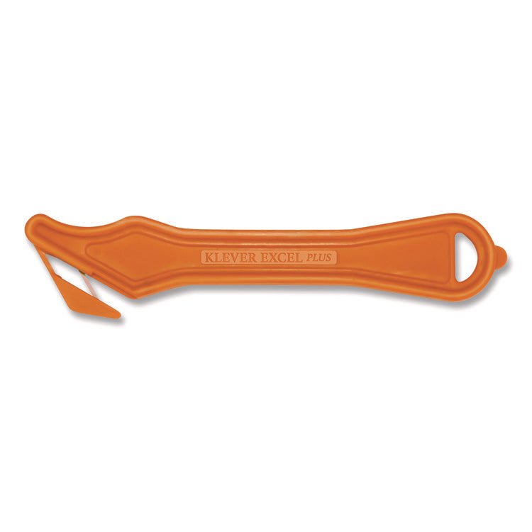 Excel Plus Safety Cutter, 7" Plastic Handle, Orange, 10/Box