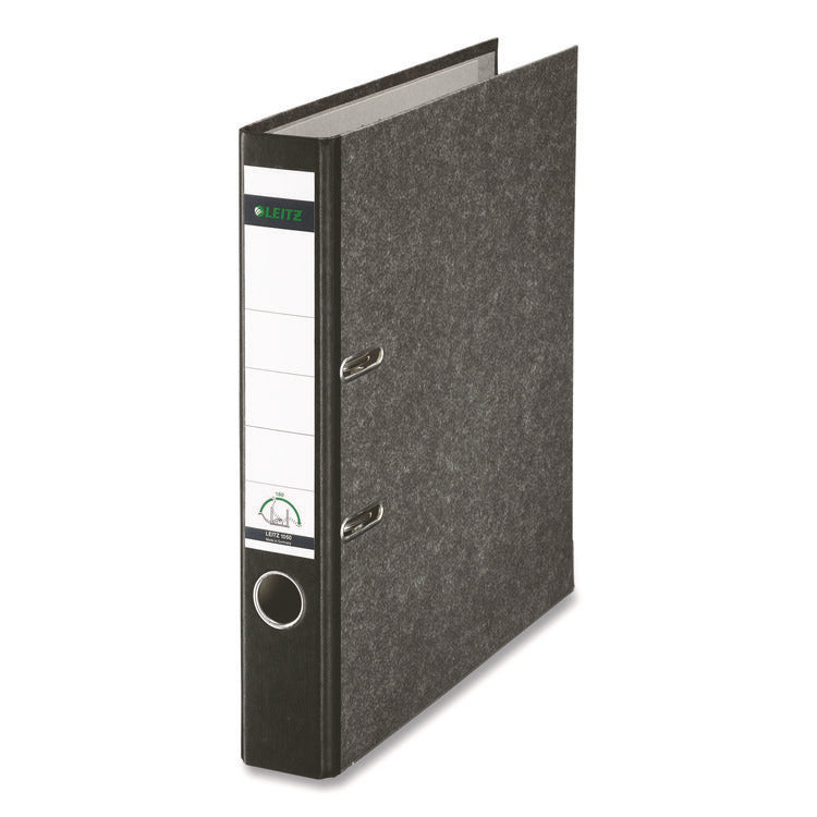 European Premium A4 Lever-Arch Two-Ring Binder, 2" Capacity, 11.7 X 8.27, Black Marble