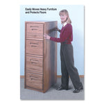 Mighty Movers Self-Stick Furniture Sliders, Round, 2.25" Diameter, Beige, 4/pack