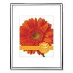 Metallic Poster Frame With Mat, 8 X 10 Insert, Silver/black