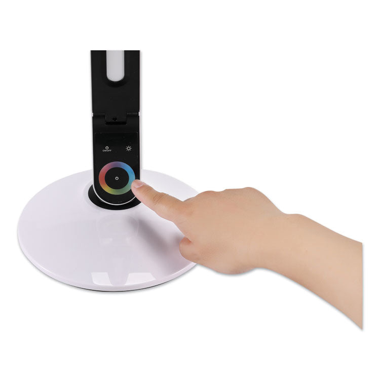 Color Changing LED Desk Lamp with RGB Arm, 18.12" High, White