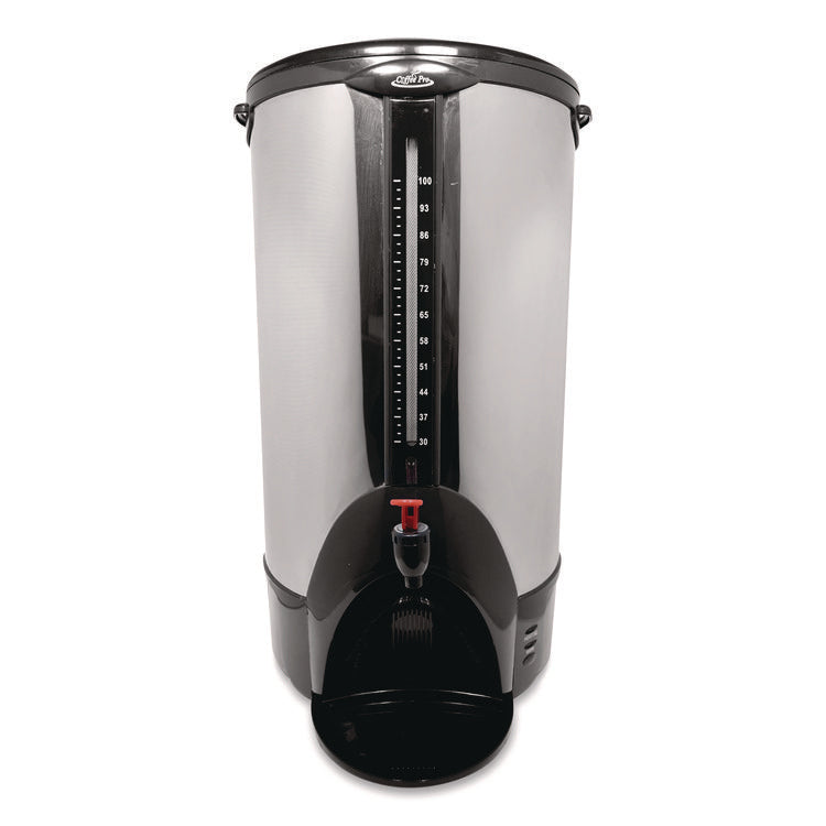 Home/business 100-Cup Double-Wall Percolating Urn, Stainless Steel