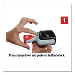 Model S 360 Self-Inking Two-Color Message Dater, 5 Years, Entered/faxed/paid/received, 1.81" X 1.25", Blue/red Ink