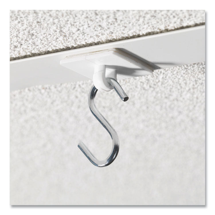 S Hooks, Metal, Silver, 50/pack