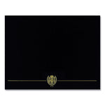 Classic Crest Certificate Covers, 9.38 X 12, Black, 5/pack