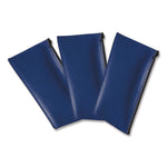 Multipurpose Zipper Deposit Bags, Polyester, 11.3 X 6.3, Blue, 3/pack