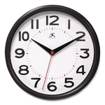 Metro Wall Clock, 9" Diameter, Black Case, 1 Aa (sold Separately)