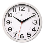 Metro Wall Clock, 9" Diameter, White Case, 1 Aa (sold Separately)