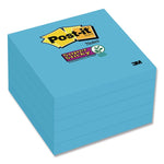 Self-Stick Notes, 3" x 3", Electric Blue, 90 Sheets/Pad, 5 Pads/Pack
