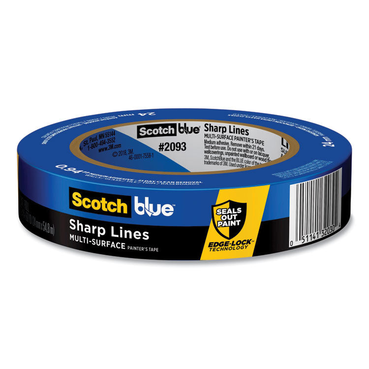 Sharp Lines Multi-Surface Painter's Tape, 3" Core, 0.94" X 60 Yds, Blue