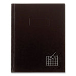 Professional Quad Notebook, Quadrille Rule (4 sq/in), Black Cover, (96) 9.25 x 7.25 Sheets