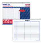 Visitors Log Book, Blue/white/red Cover, 11 X 8.5 Sheets, 50 Sheets/book