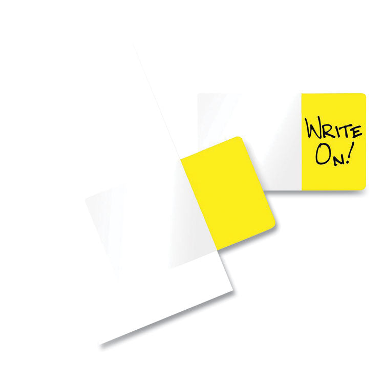 Easy-To-Read Self-Stick Index Tabs, Yellow, 50/pack