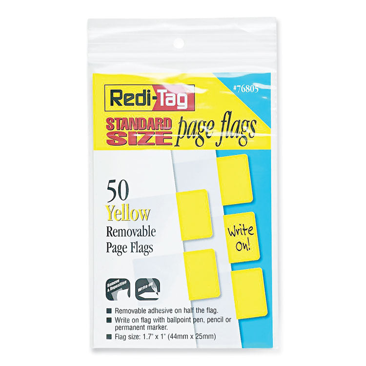 Easy-To-Read Self-Stick Index Tabs, Yellow, 50/pack