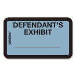 Legal Exhibit Labels, Defendant's Exhibit, 1.63 X 1, Blue, 9/sheet, 28 Sheets/pack, 252 Labels/pack