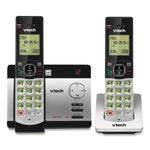 Cs5129-2 Two-Handset Cordless Telephone System, Dect 6.0, Silver/black