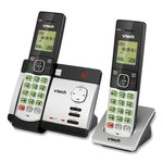 Cs5129-2 Two-Handset Cordless Telephone System, Dect 6.0, Silver/black