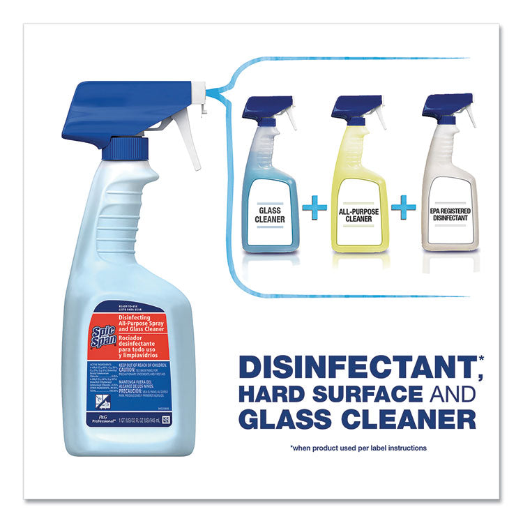 Disinfecting All-Purpose Spray And Glass Cleaner, Concentrated, 1 Gal, 2/carton