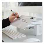 Adjustable Height Desktop Glass Monitor Riser With Dry-Erase Board, 14 X 10.25 X 2.5 To 5.25, White, Supports 100 Lb