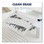 Adjustable Height Desktop Glass Monitor Riser With Dry-Erase Board, 14 X 10.25 X 2.5 To 5.25, White, Supports 100 Lb