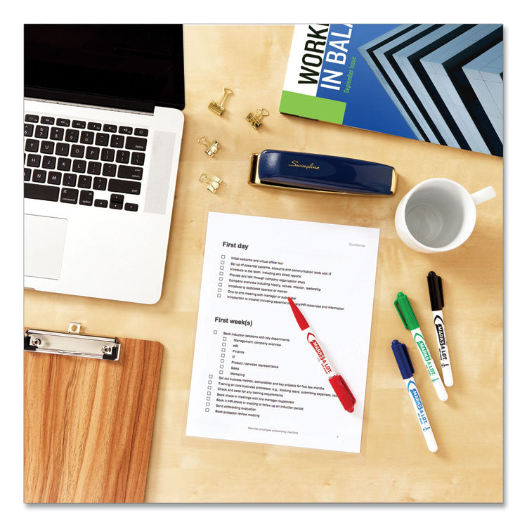 Marks A Lot Pen-Style Dry Erase Markers, Medium Bullet Tip, Assorted Colors, 4/set (24459)