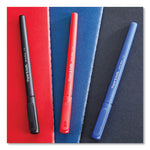 Write Bros. Ballpoint Pen, Stick, Fine 0.8 Mm, Red Ink, Red Barrel, Dozen
