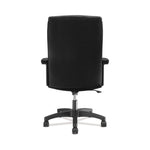 Hvl151 Executive High-Back Leather Chair, Supports Up To 250 Lb, 17.75" To 21.5" Seat Height, Black