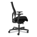 Ignition 2.0 4-Way Stretch Mid-Back Mesh Task Chair, Adjustable Lumbar Support, Black Seat/Back, Black Base