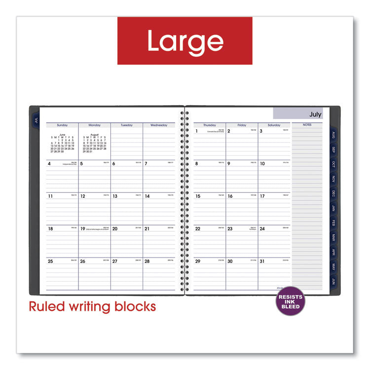 DayMinder Academic Weekly/Monthly Desktop Planner, 11 x 8.5, Charcoal Cover, 12-Month (July to June): 2025 to 2026