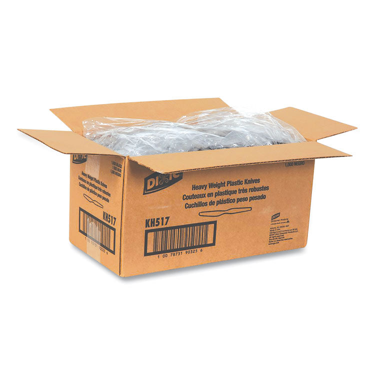 Plastic Cutlery, Heavyweight Knife, Black, 1,000/Carton