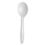 Plastic Cutlery, Mediumweight Soup Spoon, White, 1,000/Carton