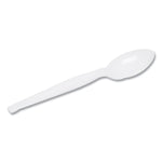 Plastic Cutlery, Heavyweight Spoon, White, 1,000/Carton