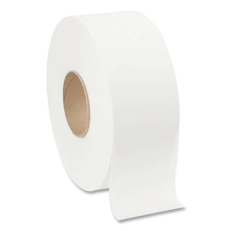 Jumbo Jr. Bathroom Tissue Roll, Septic Safe, 2-Ply, White, 3.3" x 1,000 ft, 8 Rolls/Carton
