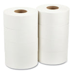 Jumbo Jr. Bathroom Tissue Roll, Septic Safe, 2-Ply, White, 3.3" x 1,000 ft, 8 Rolls/Carton