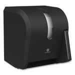 Hygienic Push-Paddle Roll Towel Dispenser, 13 X 10 X 14.4, Black