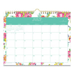 Day Designer Peyton Academic Wall Calendar, Floral Artwork, 11 x 8.75, White Sheets, 12-Month (July to June): 2025 to 2026