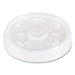 Plastic Lids, Straw-Slot Lid, Fits 12 oz to 24 oz Hot/Cold Foam Cups, Translucent, 100/Pack, 10 Packs/Carton