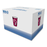 Paper Hot Drink Cups in Bistro Design, 10 oz, Maroon, 300/Carton